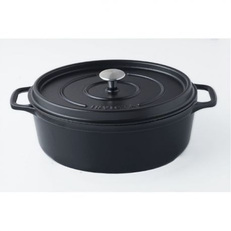 INVICTA Cocotte en fonte ovale 29 cm Noire