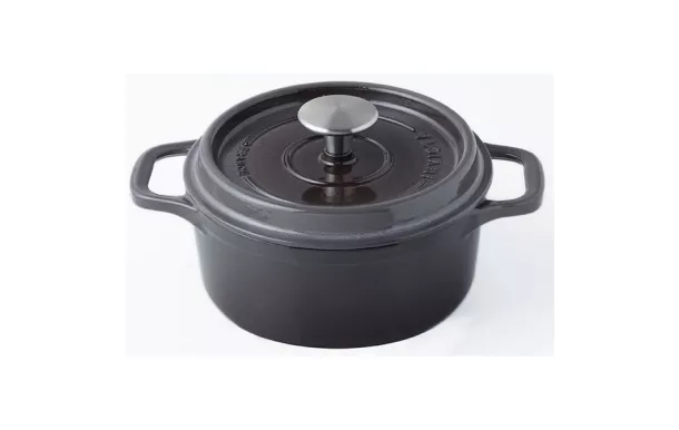 INVICTA Cocotte en fonte ronde 20 cm Taupe