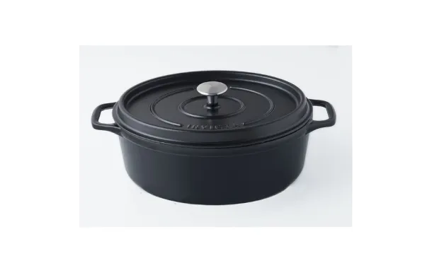 INVICTA Cocotte en fonte ovale 31 cm Noire
