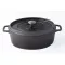 cocottes fonte INVICTA Cocotte en fonte ovale 31 cm Taupe ovale ronde ceramique pas cher