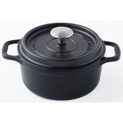 INVICTA Cocotte en fonte ronde 28 cm Noire