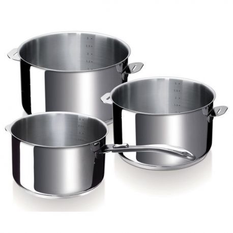 BEKA LINE Série de 3 casseroles 16/20 cm + manche - Evolution