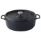 cocottes fonte INVICTA Cocotte en fonte ovale 27 cm Noire ovale ronde ceramique pas cher