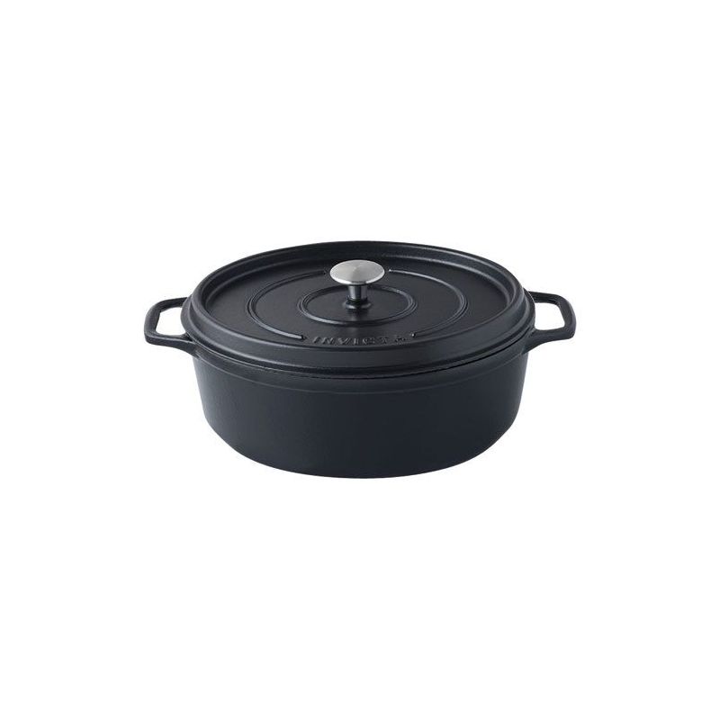 INVICTA Cocotte en fonte ovale 27 cm Noire