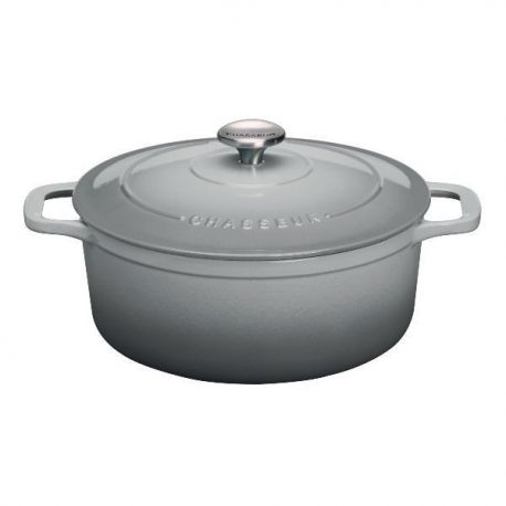 CHASSEUR Cocotte en fonte ronde 20 cm Gris Céleste - Sublime