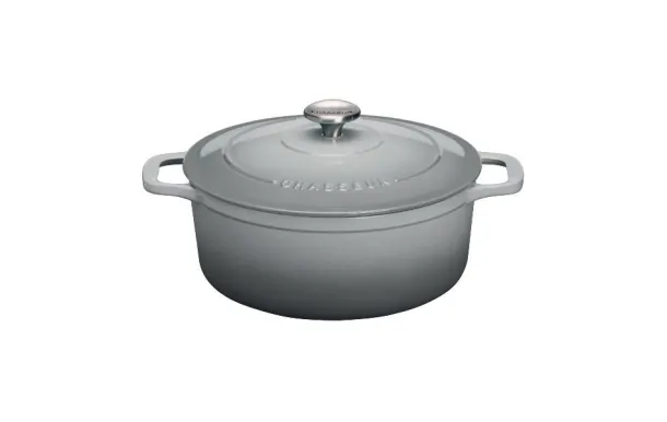 CHASSEUR Cocotte en fonte ronde 20 cm Gris Céleste - Sublime