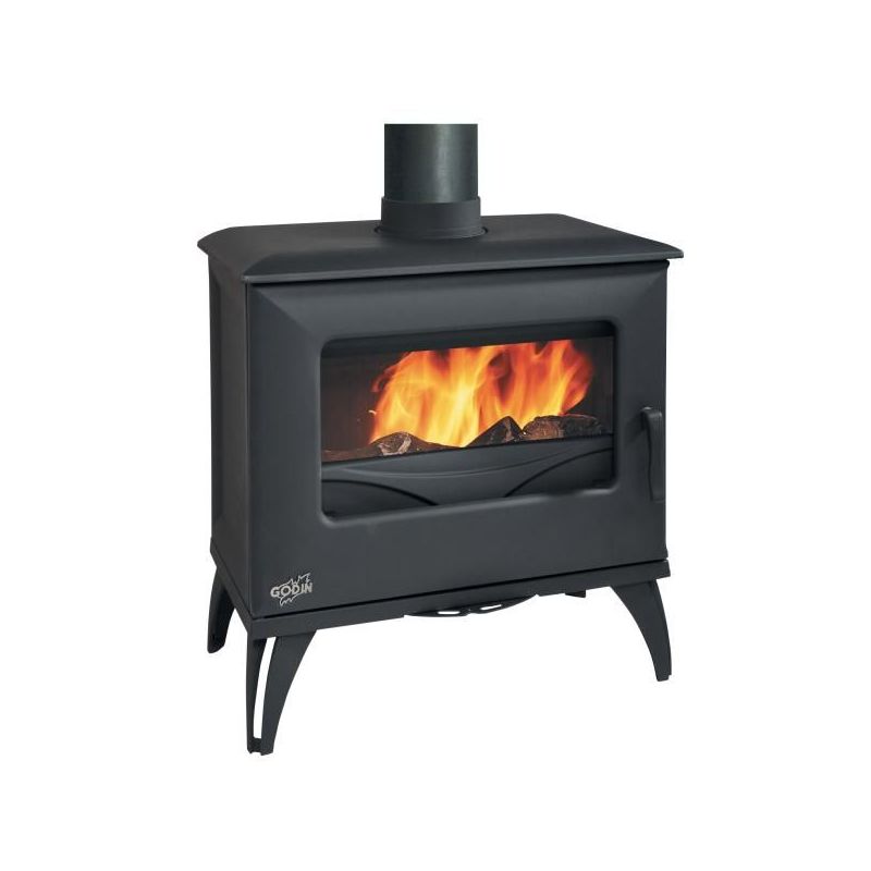 GODIN Poele à bois Cube 6,5 KW buches de 45 cm - 388117