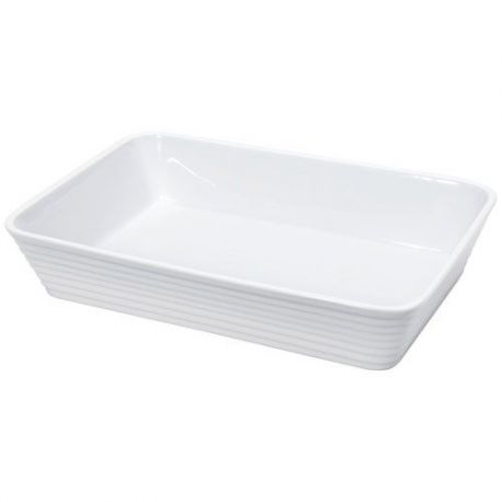 KUCHENPROFI MOULE A GRATIN RECTANGULAIRE 30X21X6 BLANC