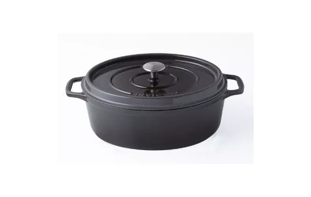 INVICTA Cocotte en fonte ovale 35 cm Taupe
