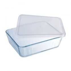 PYREX Plat rectangulaire avec couvercle 22 x 17 cm - Cook & Store Classic