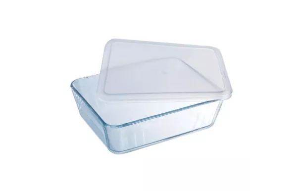 PYREX Plat rectangulaire avec couvercle 22 x 17 cm - Cook & Store Classic 
