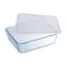 PYREX Plat rectangulaire avec couvercle 22 x 17 cm - Cook & Store Classic 