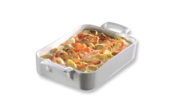 REVOL Plat rectangle 30 x 21.5 x 6.5 cm Blanc - Belle Cuisine 