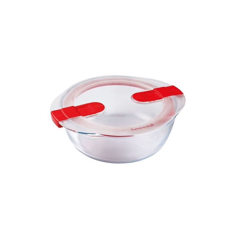 PYREX - Plat rectangulaire avec couvercle plastique - 19x14 cm