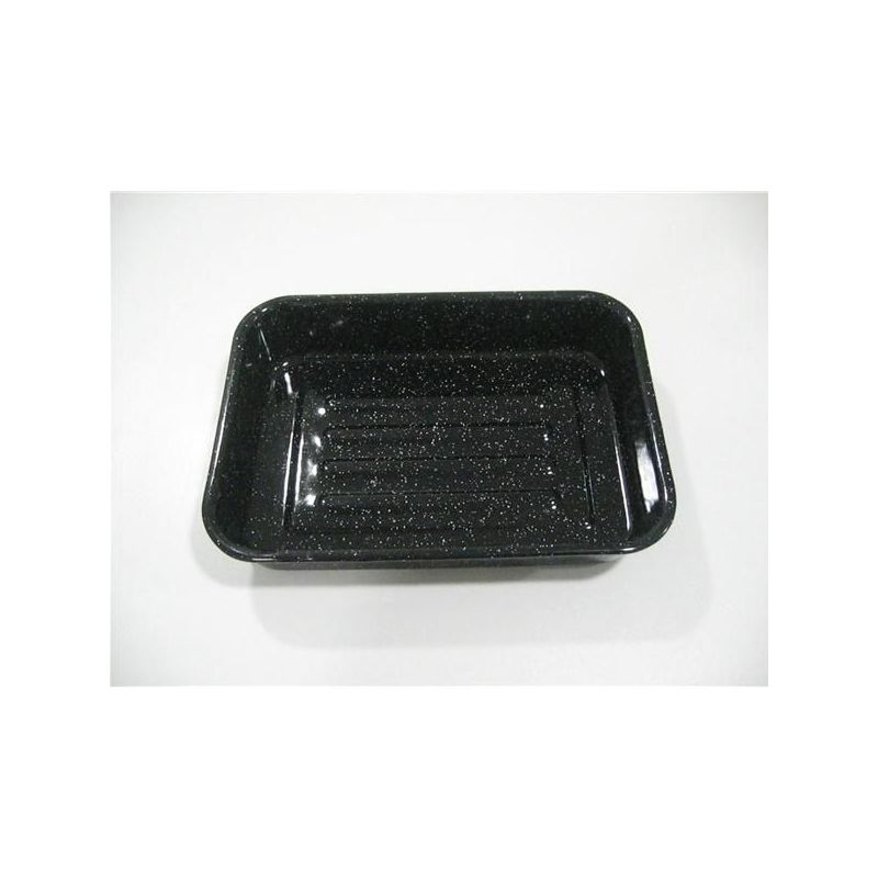 beka plat four rectangulaire émail noir 40cm - kitchen roc