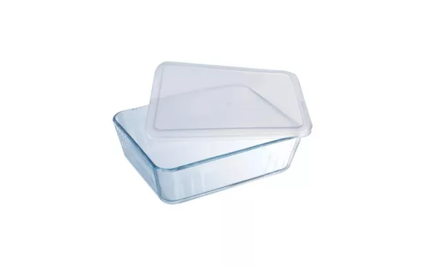 PYREX Plat rectangulaire avec couvercle 19 x 14 cm - Cook & Store Classic 