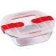 PYREX Plat carré micro-ondes 14 x 12 x 4 cm - Cook & Heat