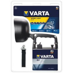 VARTA Phare work light led + 1 pile métal 4r25/2 alcaline incluse