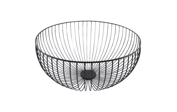 POINT VIRGULE Corbeille à fruits 30 cm Noire - Wire