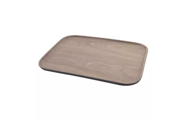 POINT VIRGULE Plateau rectangulaire 36 x 25 cm - Noir & Brun