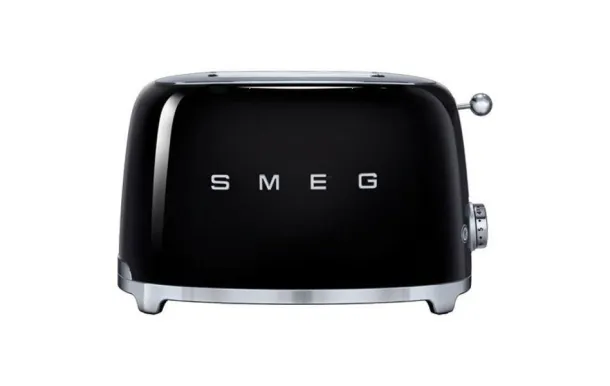 SMEG Toaster 2 tranches Noir - Années 50 - TSF01BLEU