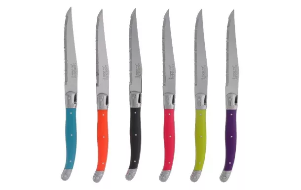 JEAN DUBOST Coffret de 6 couteaux à steak - Laguiole Tonic Mix