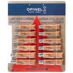 OPINEL Tableau de 12 Couteaux de poche fermant - Tradition Carbone [-]