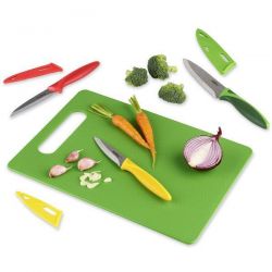 ZYLISS Set de 3 couteaux de cuisine + planche à découper