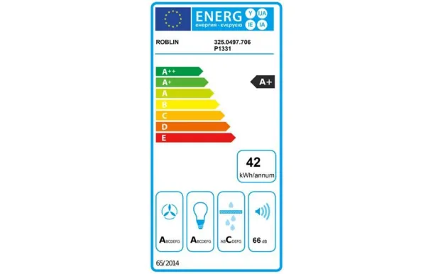 ROBLIN Hotte décorative Baltic 900 inox 700 m3/h - 6850896