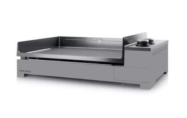 FORGE ADOUR plancha gaz fonte émaillée chassis noir gris clair Premium G 60 ANG