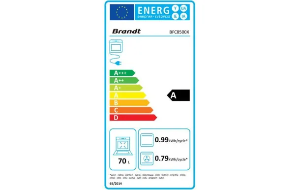 BRANDT Four encastrable nettoyage catalyse - BFC8500X