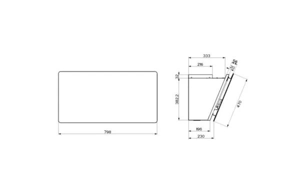  hotte decorative murale blanche camelia ROBLIN 5630306