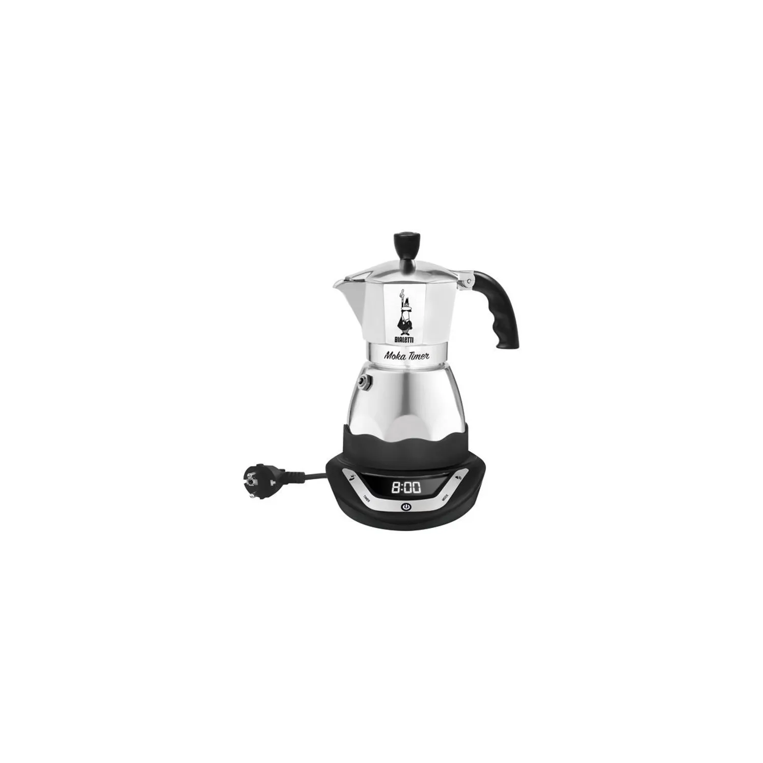 BIALETTI Cafetière italienne électrique 3 tasses Moka Timer
