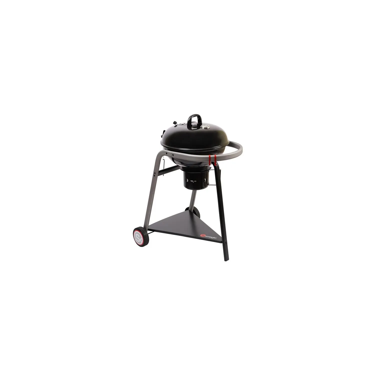 Barbecue À Charbon Somagic Texas – Ø57 cm, Acier Émaillé, 2 Grilles Cuisson - vue 3