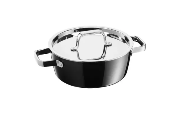 WMF Faitout bas 22 cm Noir - Fusiontec Aromatic 