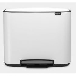 BRABANTIA Poubelle à pédale 36 L Blanche - Bo 