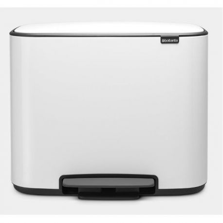 BRABANTIA Poubelle à pédale 36 L Blanche - Bo 