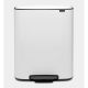 BRABANTIA Poubelle à pédale 2 x 30 L Blanche - Bo 