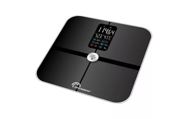LITTLE BALANCE Pèse-personne impédancemètre Noir - Cardio Connect 4 - 8415 