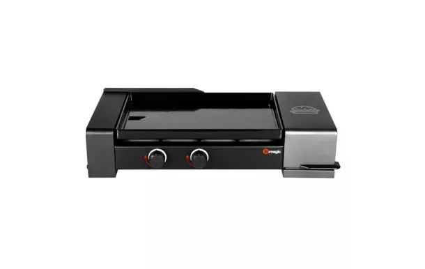 SOMAGIC Plancha Gaz 2 foyers plaque en fonte émaillée 795237