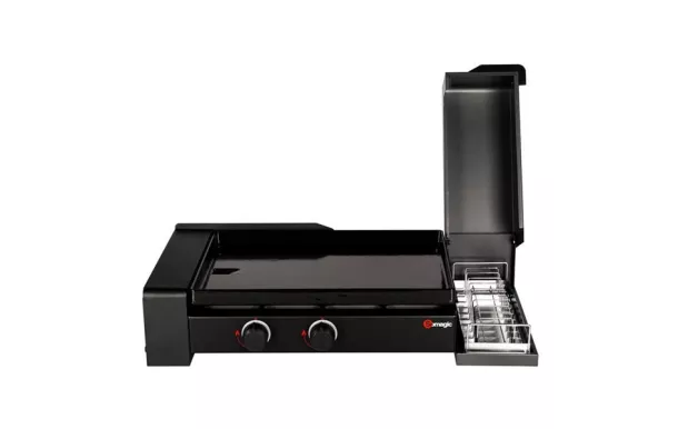 SOMAGIC Plancha Gaz 2 foyers plaque en fonte émaillée 795237