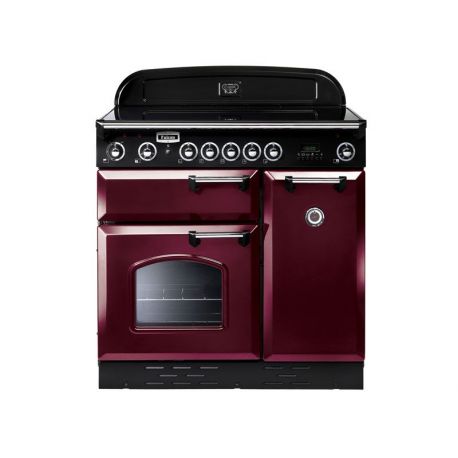 Cuisinière mixte 90cm Falcon Classic Deluxe Rouge Airelle Laiton  CDL90DFCY/B-EU 3 fours électriques / 5 foyers gaz