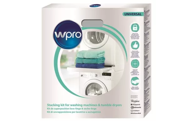 WPRO Kit de superposition pour lave linge et sèche linge frontaux SKS101