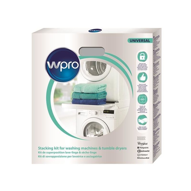 WPRO Kit de superposition pour lave linge et sèche frontaux SKS101