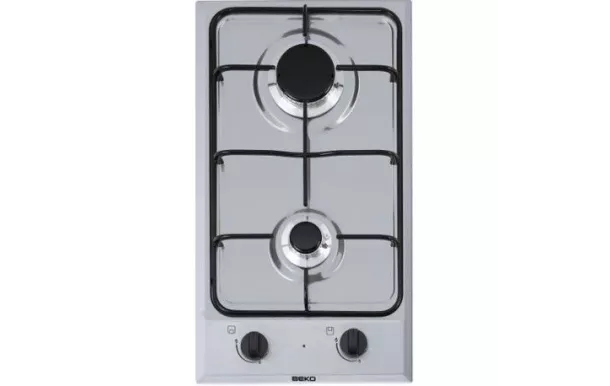 BEKO domino 2 feux gaz coloris inox - HDCG32220FX