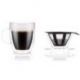 BODUM Set Mug 35 cl double paroi + Filtre à café - Pour Over