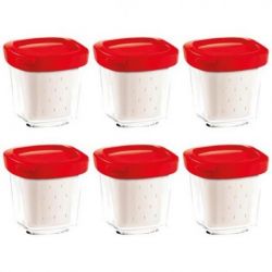 SEB Lot de 6 pots à yaourts Multi Délices - Délice Box - XF100501