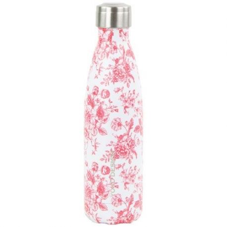 YOKO DESIGN Bouteille isotherme 500 ml Toile de Jouy Rouge - Nomade