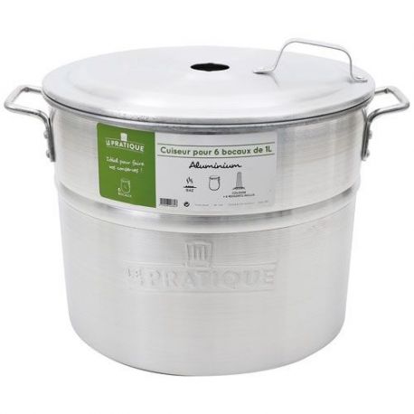 LE PRATIQUE Stérilisateur aluminium 25 litres 6 bocaux 1l 7406