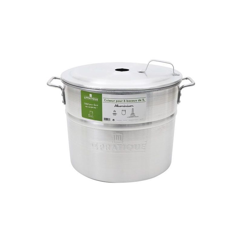 LE PRATIQUE Stérilisateur aluminium 25 litres 6 bocaux 1l 7406